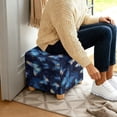 thumbnail image 5 of SCRAWLGOD Butterfly Stars Print Dark Blue Ottoman Slipcover, Stretch Square Ottoman Covers Slipcover Soft Storage Footrest Stool Cover Footstool Protection for Living Room, 5 of 7