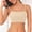 Beige-A, variant on Women's Seamless Ice Silk Padded Spaghetti Strap Crop Tank Tops, Wireless Removable Pad Lounge Camisoles Blue-A Free Size