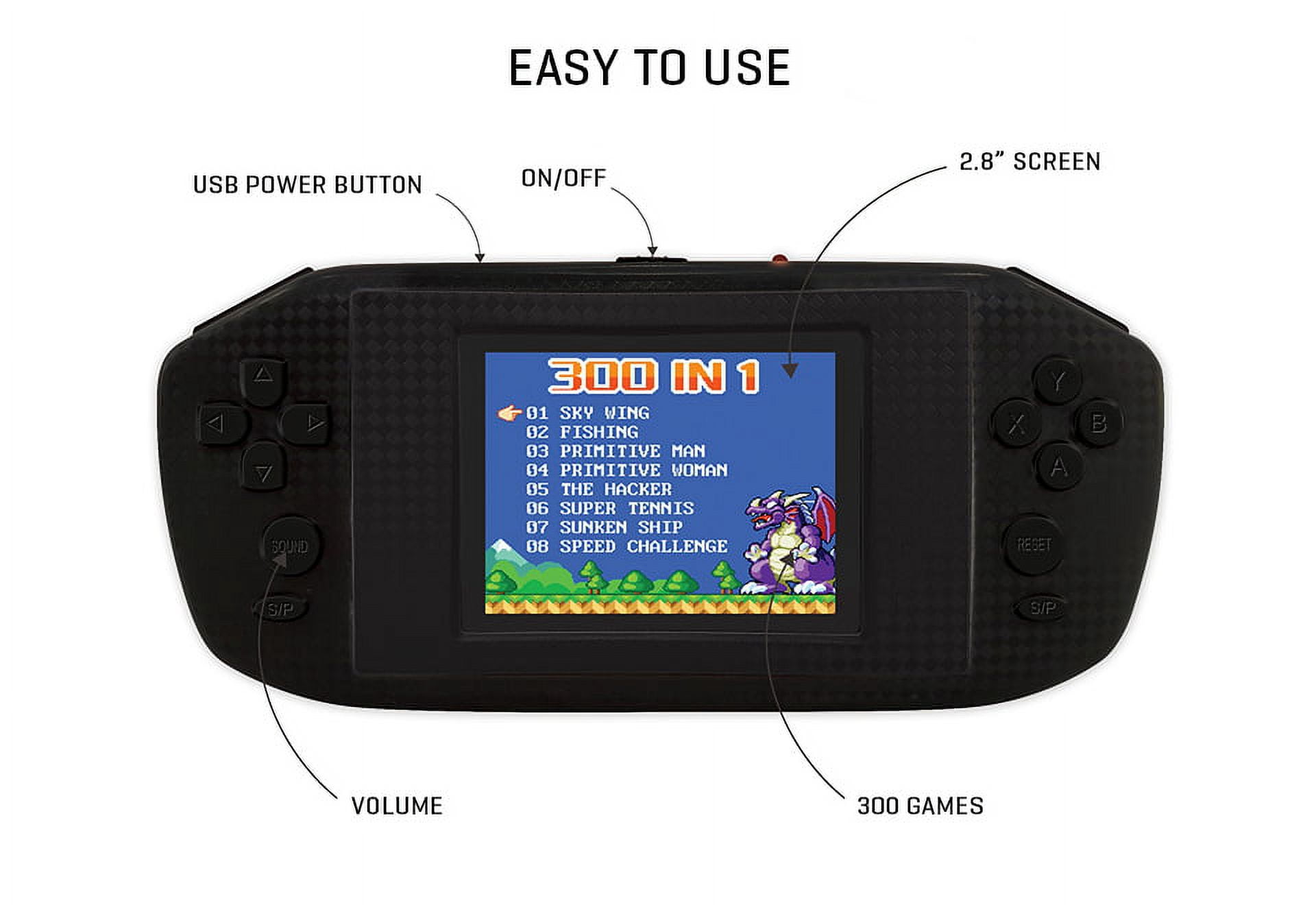 Portable game console Power Cyber Arcade® 300 games - Lexibook JL3000RD (RED)