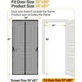 thumbnail image 2 of 【Military-Grade Fiberglass】Magnetic Screen Door Fit 【Door Size 32" x 80"】 Door Screen Magnetic Closure Keep Bug Out, Screen Door Mesh for Front Backyard Patio Door with 3M Tape No Drop, Black, 2 of 5