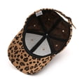 thumbnail image 4 of TOPTIE Corduroy Baseball Cap Unisex Warm Sun Protection Hat Leopard-Gray, 4 of 6