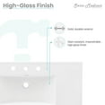 thumbnail image 6 of Swiss Madison Multicolor Carrara White 36" Bathroom Vanity Top, 6 of 8