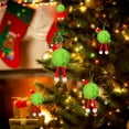 thumbnail image 5 of EUDIDV 2025 Christmas Ball Ornaments Set - Green Furry Pom Pom Xmas Tree Decor, Soft Faux Fur Hanging Balls with Ribbon for Holiday Party Home Supplies, 5 of 7