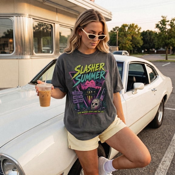 Slasher Summer 80s Horror Shirt, Vintage Summerween Tee, Classic Spooky Movie Fan Graphic Shirt