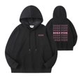 thumbnail image 1 of Kpop BLACKPINK Concert BORN PINK Kim Jisoo LISA Rosé Jennie Hombres/Mujeres Sudadera Con Capucha Púrpura Diseño Ayuda Ropa Misma Unisex Streetwear Chamarra Hip Hop Oversize Tops Gao Jiahui unisex, 1 of 2