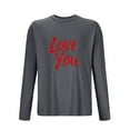 thumbnail image 3 of Xdegoge Valentines Day Shirt for Men Love Heart Print Long Sleeve T-Shirt Casual Crew Neck Graphic Tee for Men, 3 of 4