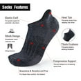 Busy Socks Merino Wool Athletic Running Socks for Men Large,Dark Grey,3