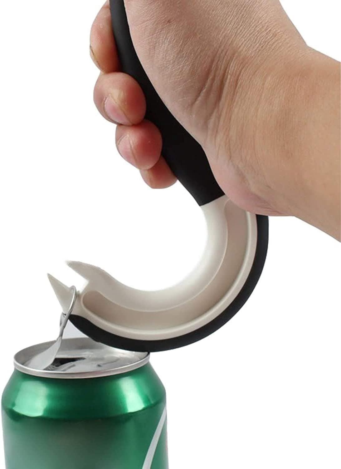 FRKSMD-Easy Open Ring Pull Can Opener, Ergonomic Can Ring-Pull Helper J Shape Ring Pull Can Opener Ring Hook Pulling Jar Opener Manual Ring-Pull Cans Lid Opening Tools Random Durable Design