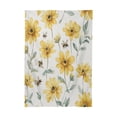 thumbnail image 2 of 60x120 Inch Tablecloth Polyester Square Tablecloth for Home Kitchen Dinner Decor Yellow Daisies and Bees, 2 of 9