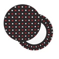 thumbnail image 2 of Fotbe Red and white polka dots Stool Covers Round,Waterproof Round Bar Stool Covers Bar Chair Covers Washable Stool Cushion Slipcover for 12-14 Inch Chair-12 inch, 2 of 7