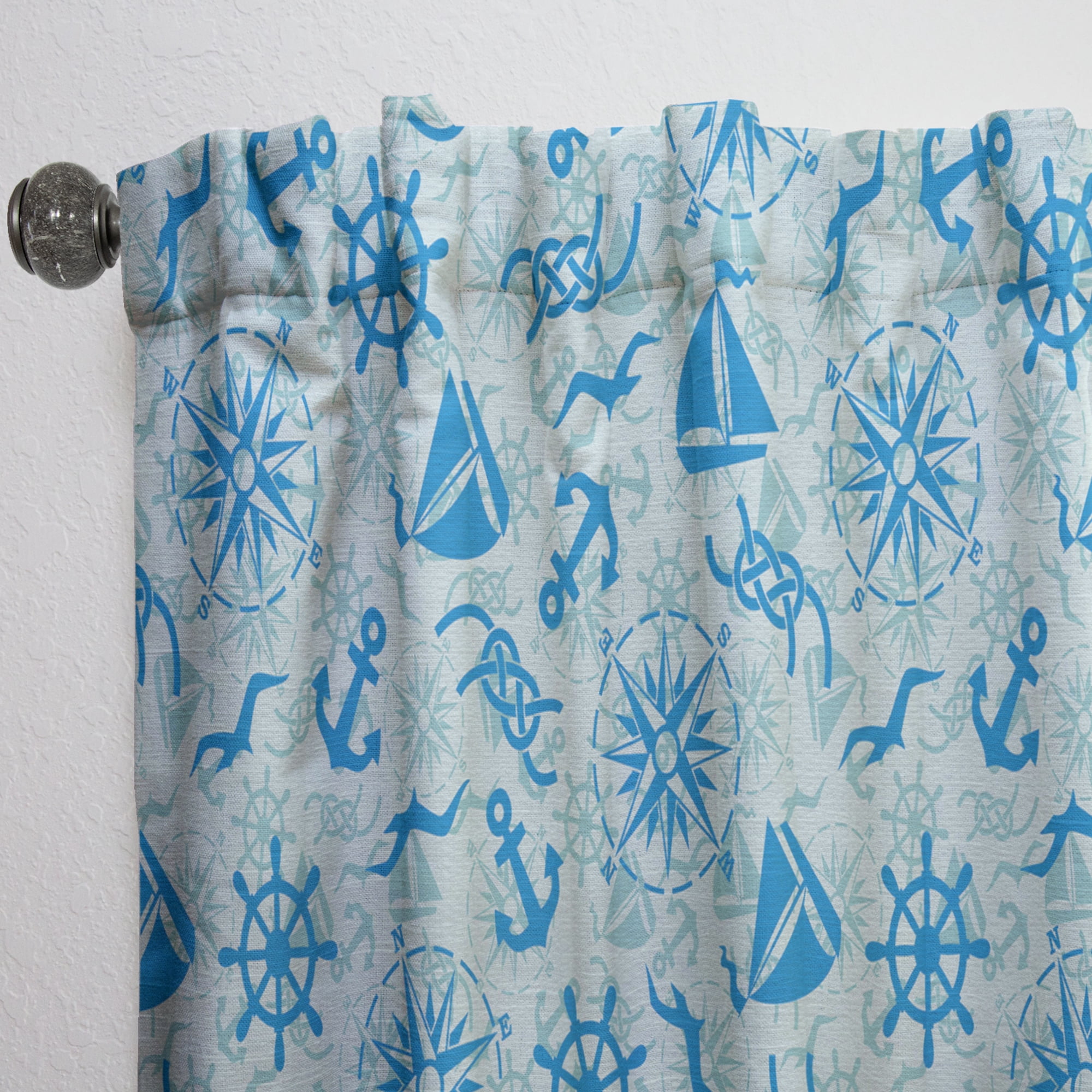 Designart 'Costal Life Form XVI' Coastal Curtain Panel