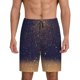 thumbnail image 1 of Balery Gold Black Glitter Pantalones cortos de pijama de punto de algodón para hombre con cinturilla y bolsillos-Medium, 1 of 6