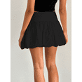 thumbnail image 7 of Women's Summer Mini Skirt Solid Color Low Waist  A-Line Skirt Puffy Short Skirt Casual Clothesfor Party, 7 of 7