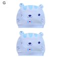 thumbnail image 1 of 2Pcs Infant Hat Breathable All Matched Cotton Cartoon Comfortable Newborn Beanie Baby Accessories, 1 of 10