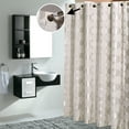thumbnail image 5 of Cortina de baño con espejo Jacquard resistente al agua y al moho, duradera y con ganchos(2#), 5 of 5