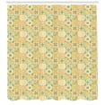 thumbnail image 3 of Ambesonne Moroccan Shower Curtain, Italian Style Retro, 69"Wx84"L, Turquoise Yellow Green, 3 of 3
