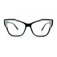 thumbnail image 3 of Womens Oversized Cat Eye Geometric lightening Bolt Print Sunglasses Black White, 3 of 8