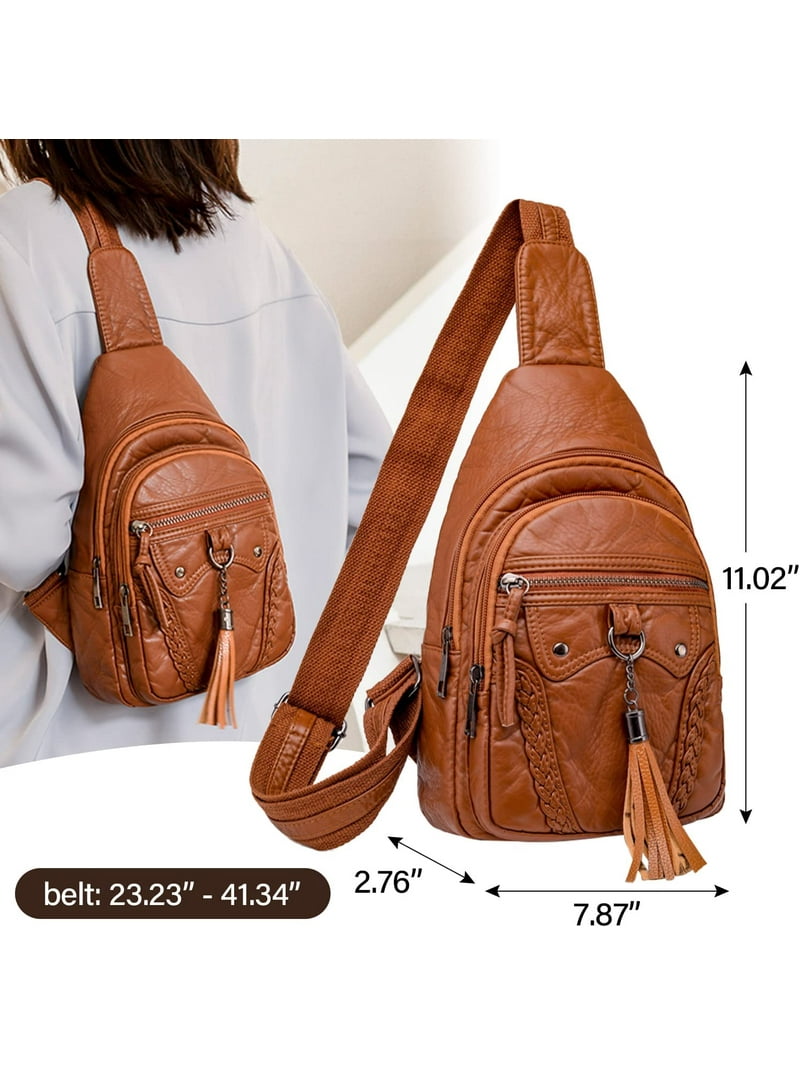 Small Sling Bags for Women Crossbody Purse and Leather Backpack Purse? Small Crossbody Sling Bag for Women, Mini Backpack Sling  main image 2