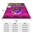 thumbnail image 4 of Lsque Geometry Dash Pattern Fuzzy Fleece Throw Blanket Extra Large,Super Soft,Fluffy and Warm Blankets for Couch,Bed,All Season Use (40"x30"), 4 of 7
