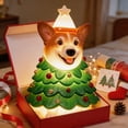 thumbnail image 2 of Clearance! Light Up Christmas Tree Corgi with Star Hat, Waterproof Glowing Blow Mold Puppy Figurine for Desk Yard Decor, Christmas Decor, Home Gift, 2 of 8