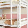 thumbnail image 6 of Harper & Bright Designs Detachable Bunk Bed Twin over Twin with Shelves Headboard, Wood Bunk Bed Frame with Ladder and Guardrails, Separate into 2 Twin Beds, White, 6 of 13