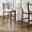 Walnut/Ivory Cushion, variant on Plank+Beam 30" Counter Bar Stool, Solid Wood Modern Kitchen Stools with Cushion, Pecan