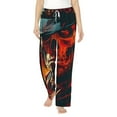 thumbnail image 2 of Picia 60s Western Skull Cowboy Womens Soft Woven Cotton Elastic Waistband Sleep Pajama Pant Lounge Sleep Pant With Pockets And Drawstring-Small, 2 of 9