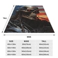thumbnail image 3 of Bixox Fleece Blanket Cyberpunk Skull American Flag Pattern Super Soft Double-Sided Microfiber Flannel Blanket for Sofa, Bed, Couch,Suitable for All Seasons - 60"x50", 3 of 5