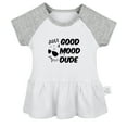 thumbnail image 1 of Just A Good Mood Dude Funny Dresses For Baby, Newborn Babies Skirts, Infant Princess Dress, 0-24M Kids Graphic Clothes (Gray Raglan Dresses, 6-12 Months), 1 of 4