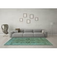 thumbnail image 3 of Ahgly Company Indoor Rectangle Oriental Light Blue Traditional Area Rugs, 6' x 9', 3 of 4