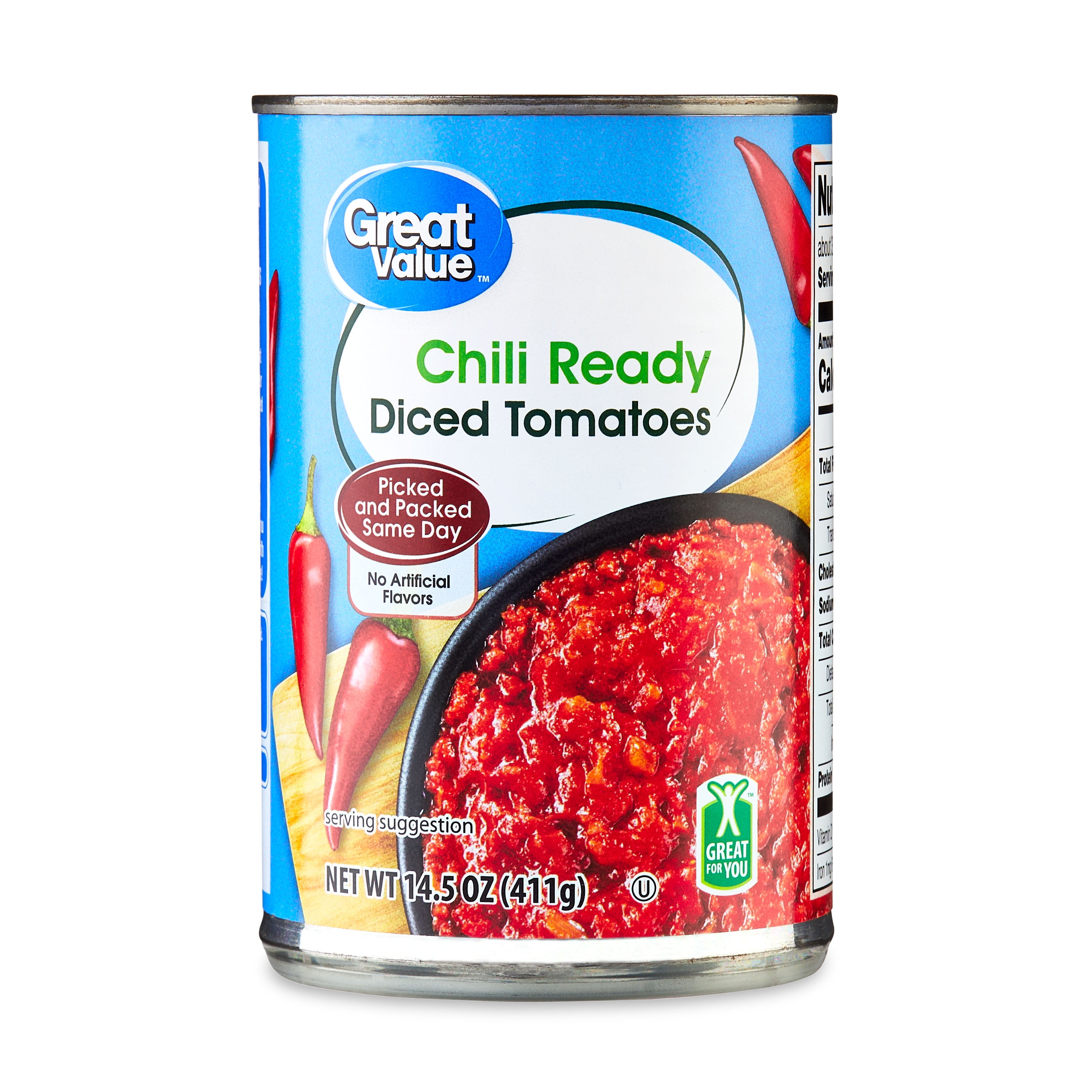 Great Value Chili Ready Diced Tomatoes, 14.5 oz