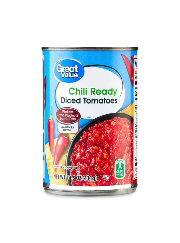 Great Value Chili Ready Diced Tomatoes, 14.5 oz