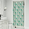 thumbnail image 2 of Southwestern Succulent Shower Curtain 36x72 Inches, Retro Desert Cactus Pattern, Boho Cactus Design, Quick-Drying Polyester Fiber for Bathroom, 2 of 5