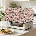 thumbnail image 4 of FOR U DESIGNS Rooster Chicken Rose Print Microwave Oven Dust Cover Portable Microwave Oven Folding Covers Wear-Resistan Lid for Air Fryer Toaster Oven (18.25" W x 14.5" D x 11" H)-S, 4 of 8