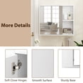 thumbnail image 6 of Giantex Bathroom Medicine Cabinet with Mirror, Wall Mounted Storage Cabinet, Space Saver for Bathroom, White, 6 of 8