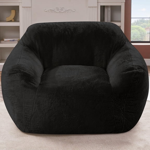 Bean Bag Chair Bean Bag Chairs for Adults Comfy Beanbag Chair with Spacious Design Giant Bean Bag Couch with Armrest Large Bean Bag Chair with Filler for Living Room Bedroom (Khaki)