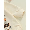 thumbnail image 6 of Baby Boy Girl Halloween Outfits Funny Letter Long Sleeve Sweatshirt Romper Newborn One Piece Bodysuit Fall Winter Clothes, 6 of 8