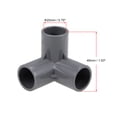 thumbnail image 2 of Unique Bargains 3-Way Elbow PVC Pipe Fitting,Furniture Grade,1/2-inch Size Tee Corner Fittings Gray 10Pcs, 2 of 3
