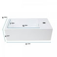 thumbnail image 4 of Renovators Supply Manufacturing CASKE Small Rectangular Countertop Vessel Sink 17-7/8 In. White Ceramic Vessel Sink For Bathroom With Overflow And Single Faucet Hole, 4 of 10