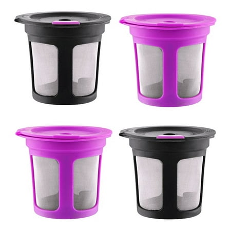 

Clearance 4pcs Bar Reusable Refillable With Lid Replacement Coffee Capsule Stainless Steel