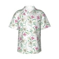 thumbnail image 1 of Balery Lilies Flowers Camisas hawaianas de manga corta para hombre, camisas playeras de corte holgado, camisas de vacaciones con botones,XX-Large, 1 of 7