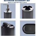 thumbnail image 7 of Bathroom Accessories Set 6 Pcs Plastic Gift Set Bathroom Set Trash Can, Toothbrush Cup Soap Dish 1x Tumbler Toilet Brush with Holder, Multicolor Decoration, Black, 7 of 7