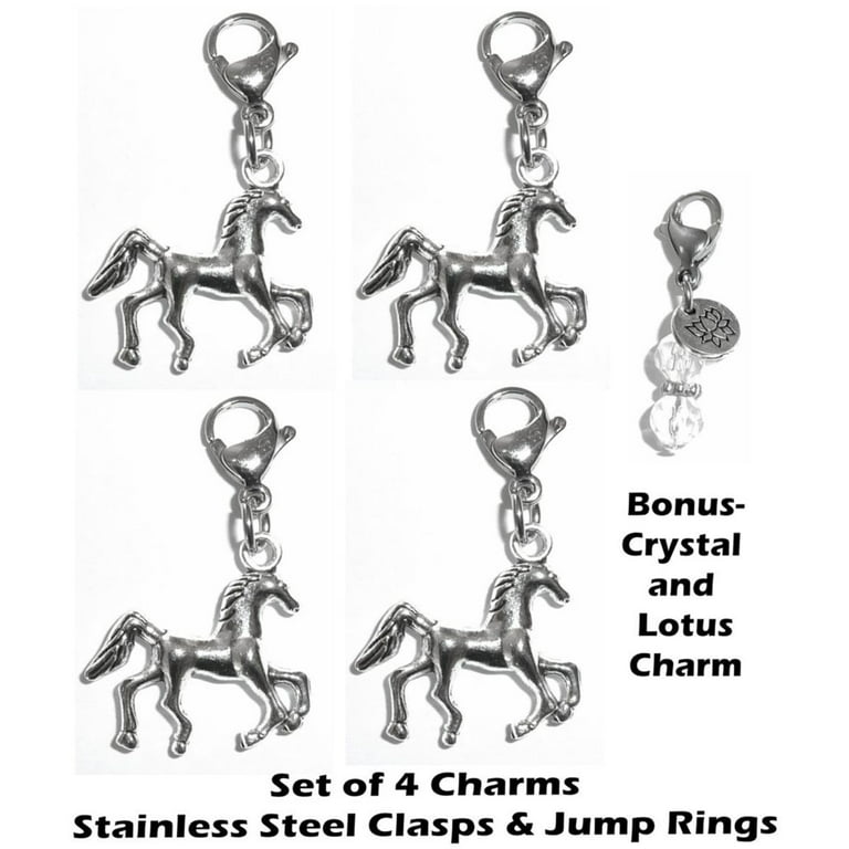 Animal Charms Clip on to Anything Perfect for Charm Bracelets and Necklaces, Bag or Purse Charms, Backpacks, Zipper Pulls - Multipack Horse Charms