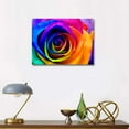 thumbnail image 4 of HFDF Colorful Rose Canvas Patg Wall Art Nature Flower Still Life Artwork Modern Floral Wall Pictures for Livg Room Bedroom Home Decoration 10x8inch Framed, 4 of 6