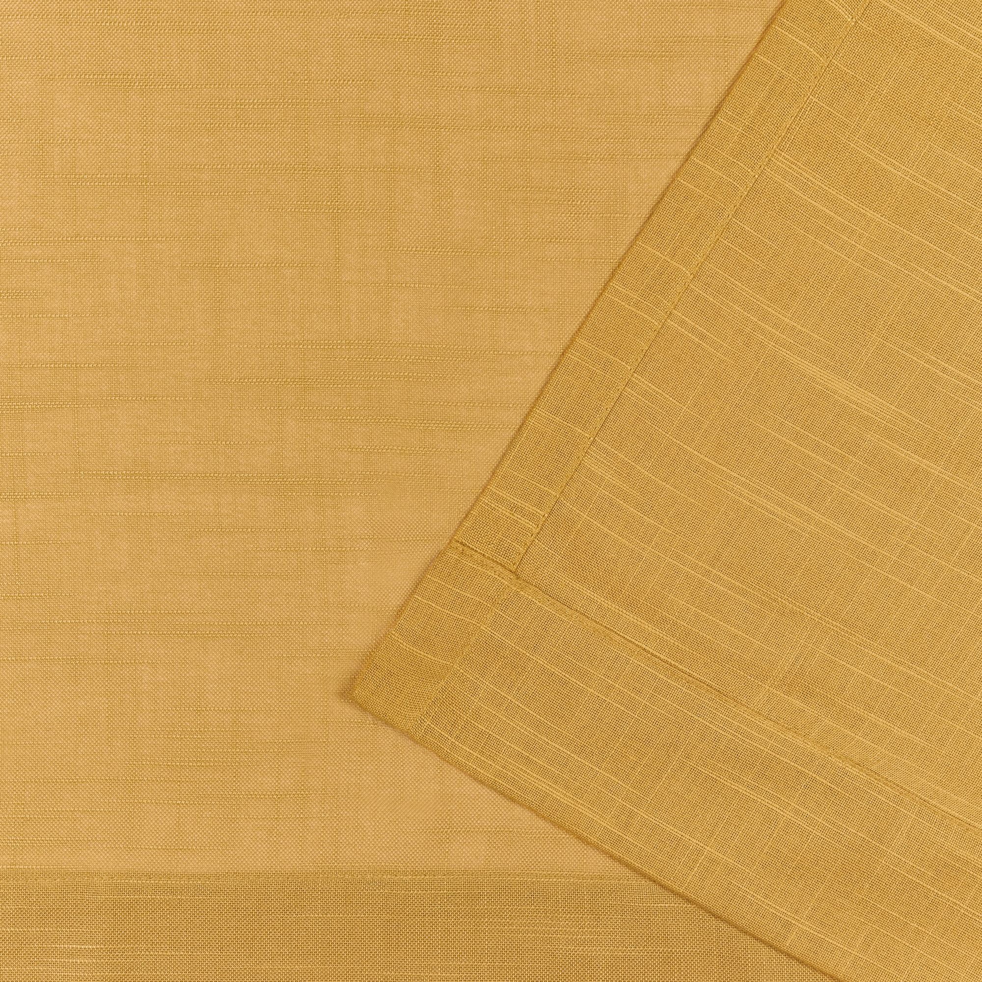 Nicole Miller New York Dunbar Light Filtering Rod Pocket Curtain Panels, 50"x84", Honey Gold, Set of 2