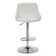 thumbnail image 2 of Anibal Adjustable Barstool in Chrome Finish and White Faux Leather, 2 of 6