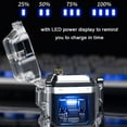 thumbnail image 2 of Electric Lighter Double Arc Electronic Pulse Lighter Windproof & Waterproof Rechargeable Flameless Lighter with LED Battery Indicator for Outdoor Cooking Camping Picnic Barbecue, 2 of 8