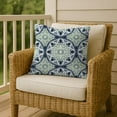 thumbnail image 6 of Creative Products Faded Blue Green Medallions 18x18 Indoor / Outdoor Pillow, 6 of 9