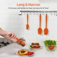thumbnail image 5 of U-Taste 600°F High Heat Resistant Silicone Spatula Set of 4, BPA-Free Food Grade Kitchen Cooking Baking Mixing One Piece Seamless Flexible Rubber Scraper for Nonstick Cookware (Orange), 5 of 10