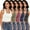 #02: 5 Pack,White/Dark Grey/Navy Blue/Red/Green, variant on 5 Pack Crop Tank Top for Women Ribbed Dry Fit Gym Shirts Racerback Yoga Tank Top Undershirts, Beige - Brown / Light Blue / Bright Red / Coffee Color / Black,#02,X-Large